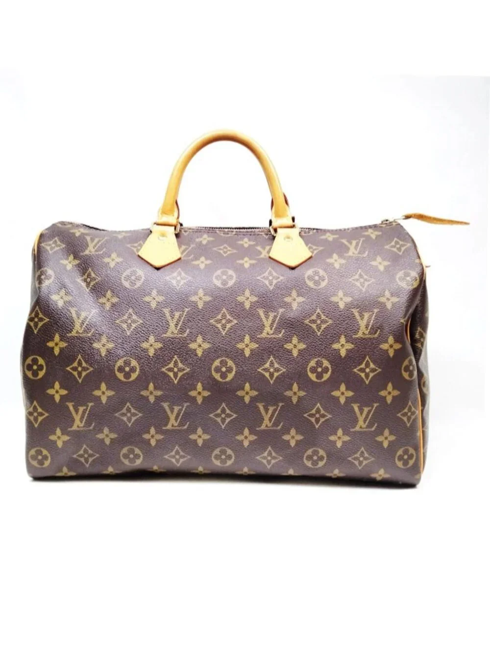 Authentic Louis Vuitton Speedy 35 Monogram Canvas Vintage Brown Top Handle